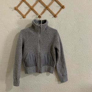 Lululemon cropped gray wool jacket